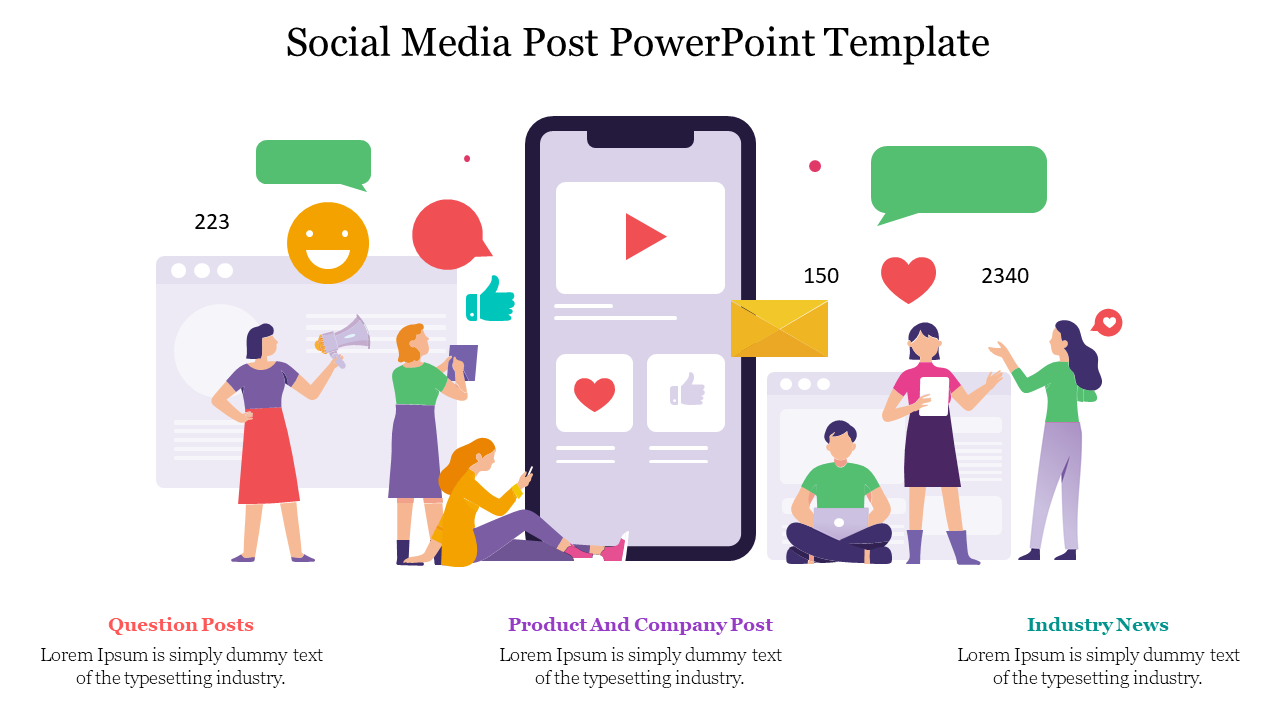 Best Social Media Post PowerPoint Template Design